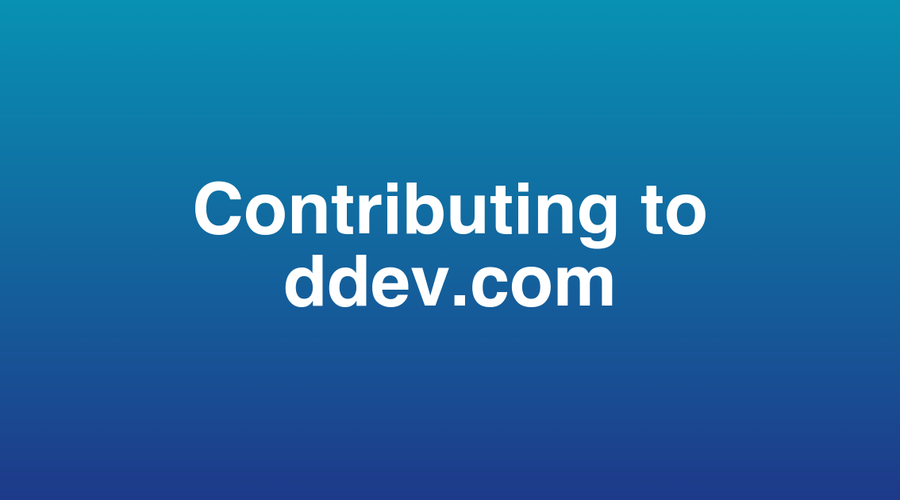 Contributing to ddev.com - community collaboration banner