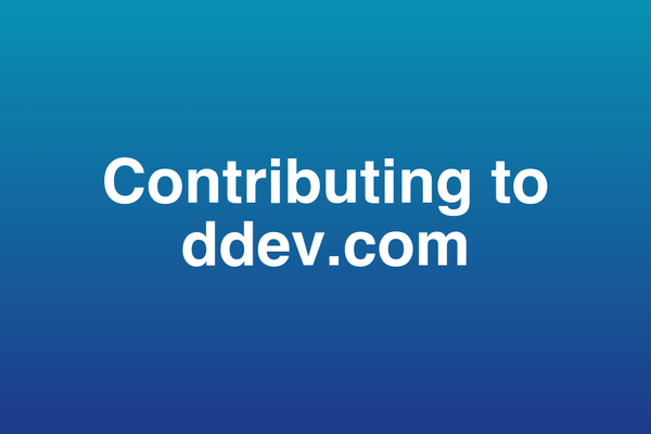 Contributing to ddev.com - community collaboration banner