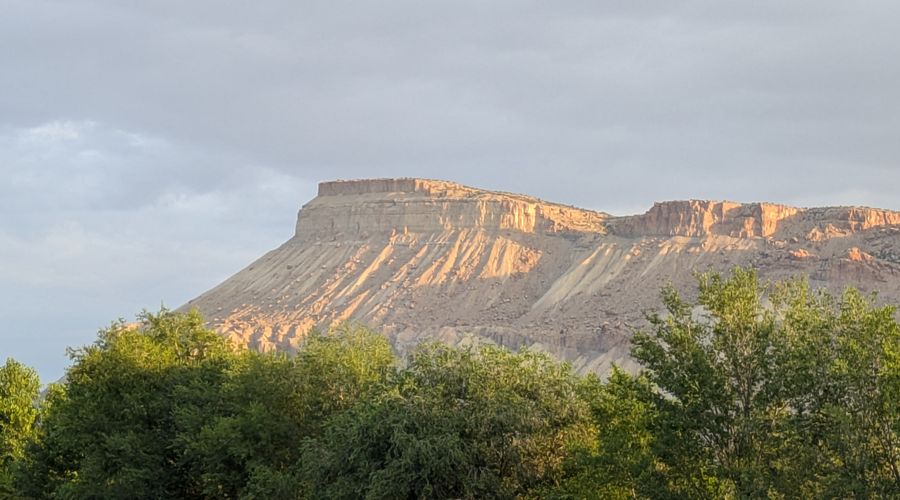 Mount Garfield this morning, Palisade, Colorado, USA